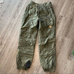 Men’s Descente Insluated Army Green Ski Pants Vintage